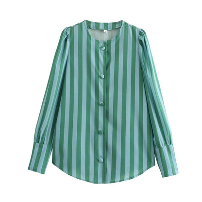 Four color striped patchwork top